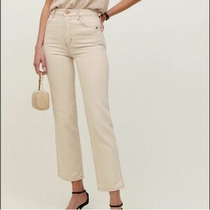 Reformation white jeans